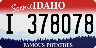 ID license plate I378078