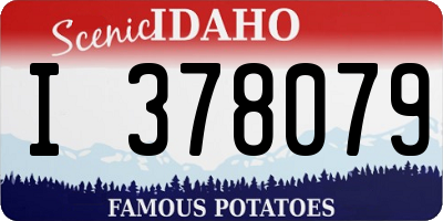ID license plate I378079