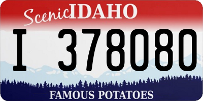 ID license plate I378080