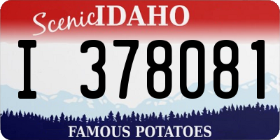 ID license plate I378081