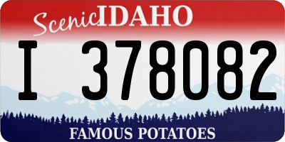 ID license plate I378082