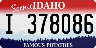 ID license plate I378086