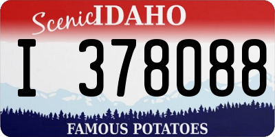 ID license plate I378088