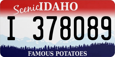 ID license plate I378089