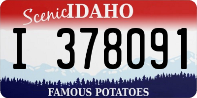 ID license plate I378091