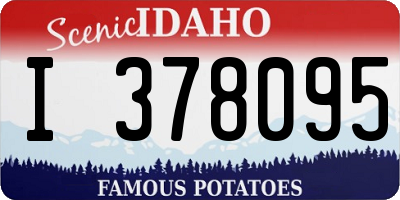 ID license plate I378095
