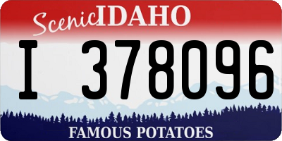 ID license plate I378096