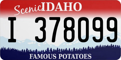 ID license plate I378099