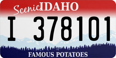 ID license plate I378101
