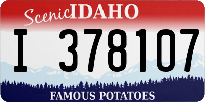ID license plate I378107