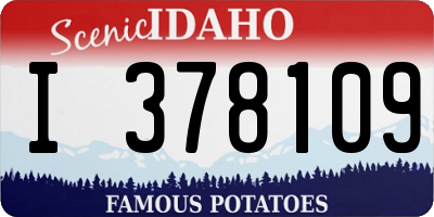 ID license plate I378109