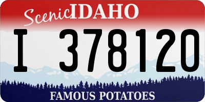 ID license plate I378120