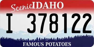 ID license plate I378122