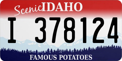 ID license plate I378124