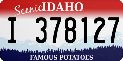ID license plate I378127