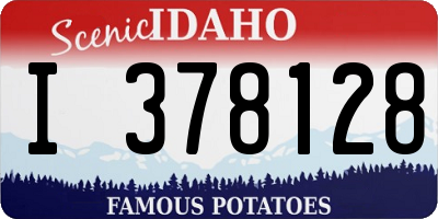 ID license plate I378128