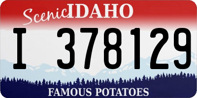ID license plate I378129