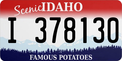 ID license plate I378130