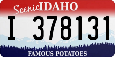 ID license plate I378131
