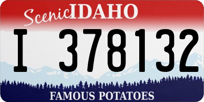 ID license plate I378132