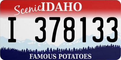 ID license plate I378133