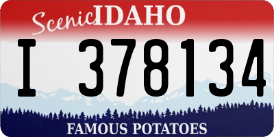 ID license plate I378134