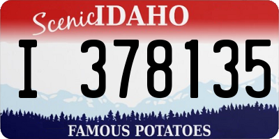 ID license plate I378135