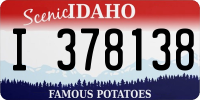 ID license plate I378138