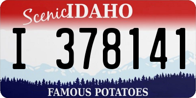ID license plate I378141