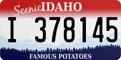 ID license plate I378145