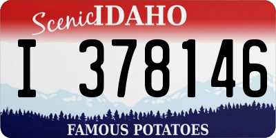 ID license plate I378146