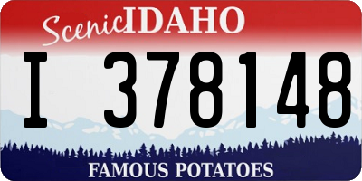 ID license plate I378148