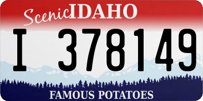 ID license plate I378149