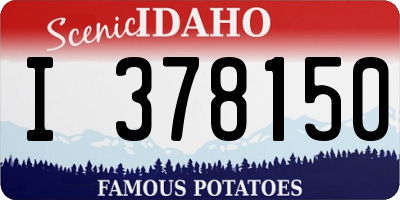 ID license plate I378150