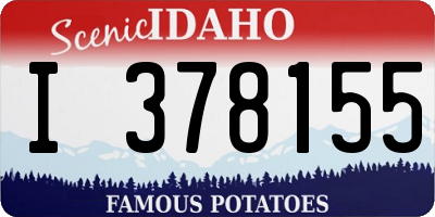 ID license plate I378155