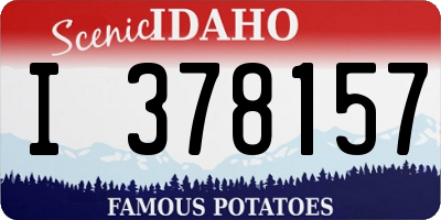 ID license plate I378157