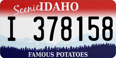 ID license plate I378158
