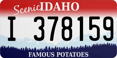 ID license plate I378159