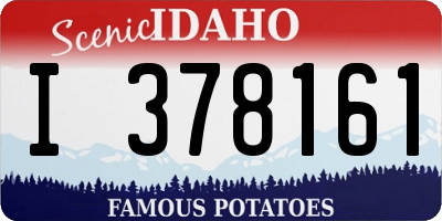 ID license plate I378161