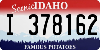 ID license plate I378162