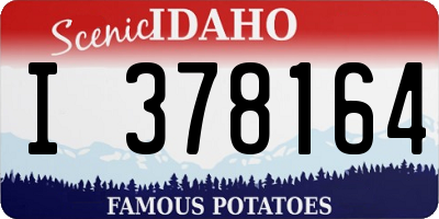 ID license plate I378164