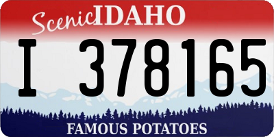 ID license plate I378165