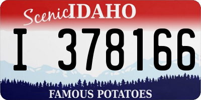 ID license plate I378166