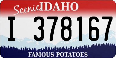 ID license plate I378167