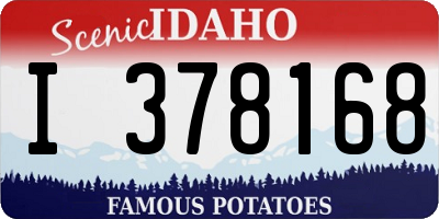 ID license plate I378168