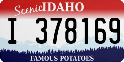 ID license plate I378169