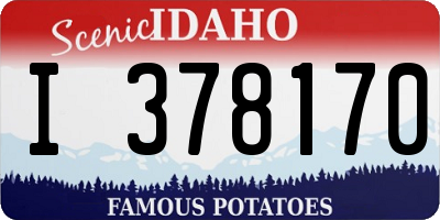 ID license plate I378170