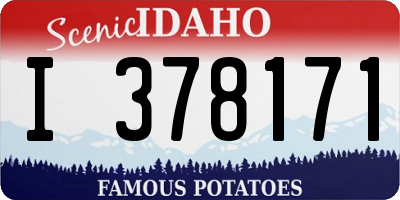 ID license plate I378171