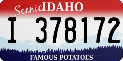 ID license plate I378172