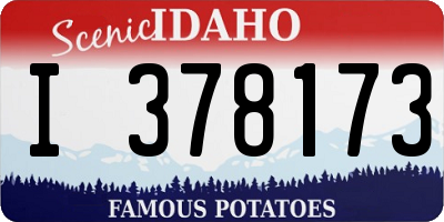 ID license plate I378173